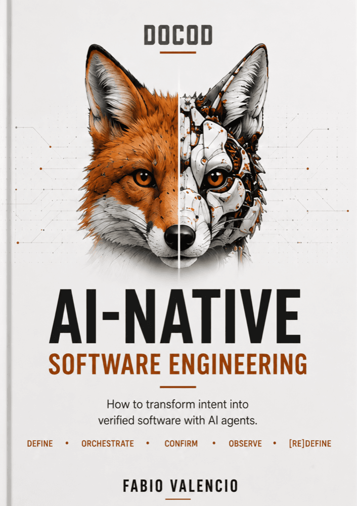 Cover of the book AI-Native Software Engineering, by Fabio Valencio